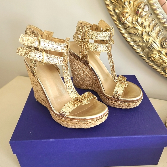 STUART WEITZMAN WEDGE SANDAL - Picture 1 of 5